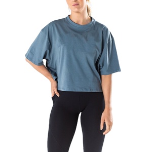 Camisetas Cortas Personalizadas para Mujer, Verano 2026, Sólidas, Holgadas, Ecológicas, Transpirables, Ropa Femenina - Product Image 2