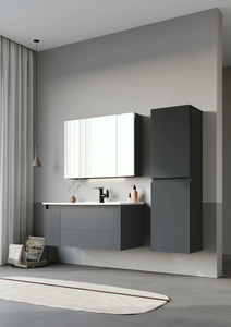 Elegante tocador de baño Likya con cajón y fregadero de cerámica - Product Image 3
