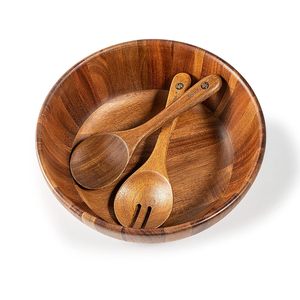 Tazón de Madera Clásico de Diseño Antiguo para Servir Alimentos, Pulido, Ecológico, Hecho a Mano, al por Mayor, para Cocina, Ensaladas, Mesa de Comedor, Bodas - Product Image 1