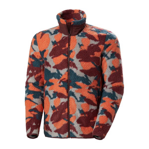 Chaqueta de lana con cremallera completa de invierno de alta calidad OEM totalmente personalizada para hombres y mujeres chaqueta de lana de Sherpa cálida de contraste personalizado - Product Image 1