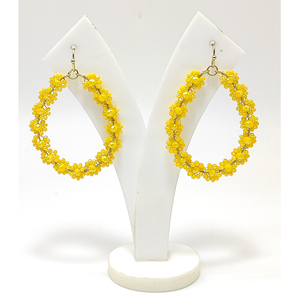 Nouvelle mode femmes boucles d'oreilles créoles décoratives fête perle raphia bijoux Style tendance - Product Image 3