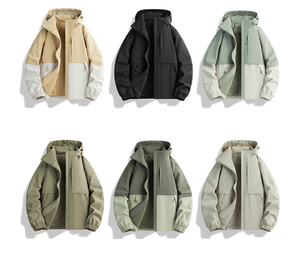 Chaqueta cortavientos ligera de última moda para hombre, abrigo deportivo de tela personalizado con cremallera, prendas de vestir exteriores para usar - Product Image 2