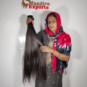 Wholesale Double Weft Natural Silky Straight <b>Bundles</b> Unprocessed Virgin Manufacturer Indian Vendor Temple Human Hair Extensions - Product Image 2