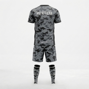 Conjunto de Uniforme de Fútbol para Hombre MA-ATTIERA, Gris Camuflaje, Impresión por Sublimación, Poliéster Transpirable, Ropa Deportiva para Adultos - Product Image 2