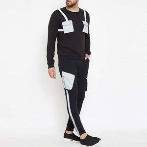 ชุดกีฬาผ้าฟลีซผ้าฝ้าย100% สีพื้นสำหรับผู้ชายระบายอากาศได้ดี100% สำหรับฤดูหนาว - Product Image 2