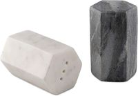 Stilvolles Salz- und Pfefferstreuer-Set aus Naturstein, langlebig, einfach zu verwenden, perfekt für Essen und als Geschenk, heiß begehrt, in Eiform.