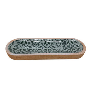 ถาดไม้รูปไข่สติกเกอร์ไม้มะม่วงเคลือบและตกแต่งตามธรรมชาติ - Product Image 4