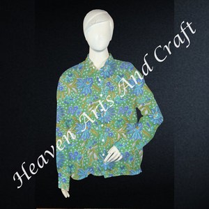 Casual para mujer bloque de mano impreso Floral algodón étnico desgaste indio verano camisa India y Pakistán ropa - Product Image 1