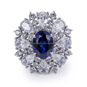 Anillo de diamante de moissanita de Plata de Ley 925 para mujer VVS claridad chapado en oro para compromiso regalo de boda anillo de dedo nuevo elegante - Product Image 1