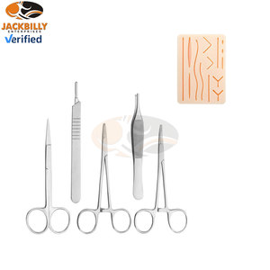 Ensemble d'instruments chirurgicaux manuels en acier inoxydable, outils chirurgicaux orthopédiques, kit de suture pour la formation à la pratique de la peau et des plaies, étudiants - Product Image 6