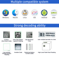 Escáner de Código de Barras Industrial Fijo Visual Ecodesky EMT-RS200, Lector de Códigos QR 1D 2D para Línea de Producción