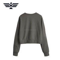 Sudadera Casual de Punto 100% Algodón para Mujer, de Alta Calidad, para Invierno, Estilo Urbano, Color Personalizado, Transpirable