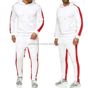 Alta calidad 100% poliéster sublimado Logo hombres chándales con capucha invierno trajes en blanco al por mayor - Product Image 6