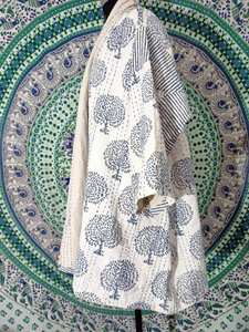 Kantha Jacket for Unisex Printed Fashion Handmade Long Sleeve Cotton Womens Wear Jackets - Product Image 3
