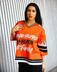 เสื้อเจอร์ซีย์ผ้าแห้งเร็วเสื้อคอวีผ้าโพลีเอสเตอร์ออกแบบได้ตามต้องการ - Product Image 2