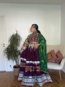 Nouvelle arrivée Appliques brodées robes de style afghan pour femmes Vintage modeste a-ligne Maxi longueur prix de gros manches longues - Product Image 5