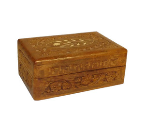 Gran oferta, caja de madera moderna hecha a mano de lujo, artesanías de madera personalizadas con diseño único, caja de madera tallada a mano barnizada de alta calidad - Product Image 2
