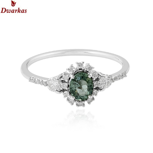 Anillo multipiedra de Plata de Ley 925 de moda estilo clásico circón amatista verde y piedra blanca para mujeres para fiestas - Product Image 4