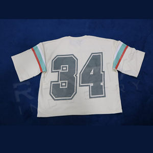 T-shirt streetwear surdimensionné personnalisé 300 GSM coton éponge lourd unisexe Hip Hop rétro graphique t-shirt Vintage lettre audacieuse conception - Product Image 5