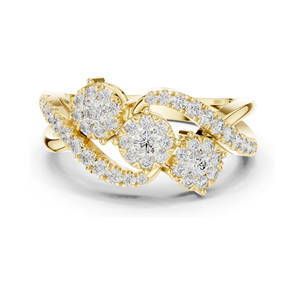 Anillo de Diamante de Laboratorio de 0.622 CT para Mujer, Claridad VVS-VS EF, Oro de 18KT, 14KT, 10KT y Plata 925, Oro Rosa, Amarillo y Blanco - Product Image 3