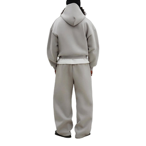 "Survêtement en coton de haute qualité avec logo personnalisé Ensemble de 2 pièces Sweat-shirt à capuche unisexe et survêtement brodé de luxe de qualité supérieure pour hommes" - Product Image 4