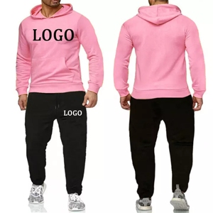 Ensemble de survêtement 100% coton pour hommes et femmes, Design personnalisé, impression d'étiquettes privées, Sublimation - Product Image 1