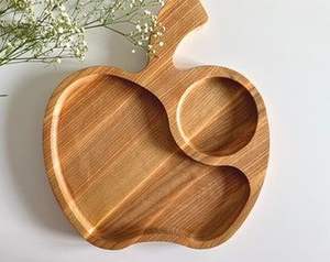 Plateau de service carré en bois peint à la main pour cadeaux, style classique écologique - Product Image 2