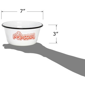 ชามเสิร์ฟทรงกลมทำจากสแตนเลสและดีบุกชามสำหรับผลไม้พาสต้าป๊อปคอร์นวัสดุที่ดีที่สุดพร้อมสีขาว - Product Image 6