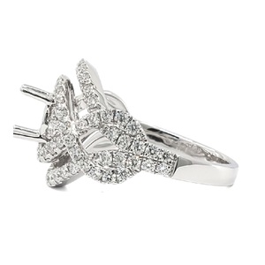 Anillo de Lujo para Mujer con Diamante Natural Blanco de 18k, Corte Brillante, VS SI, Diseño en Espiral, Micro Pavé, Certificado, Venta al Por Mayor - Product Image 2