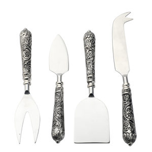 Antique Floral Embossed Handle Stainless Steel <b>Cheese</b> <b>Knives</b> <b>Set</b> in Affordable Rate For Kitchen Restaurant Hotel Usage - Product Image 1