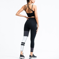Hingto OEM vêtements de sport pour femmes dos nu sport Fitness Yoga barboteuse entraînement corps costume Gym vêtements de sport Spandex Yoga une pièce combinaison
