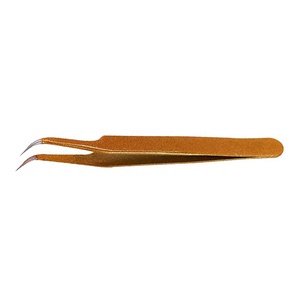 Pince à épiler professionnelle pour extensions de cils, en acier inoxydable massif, revêtement papier, logo personnalisé, 10 mm, pointe dentée/serrée, anti-magnétique - Product Image 6