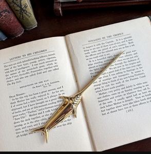 AK ที่เปิดจดหมายทองเหลืองปลากระพงขาวที่เปิดแบบขัดเงาสำหรับใช้ในสำนักงาน/เครื่องเขียน - Product Image 5