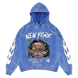 Sudadera con Capucha Extra Grande Premium para Hombre, Moderna y Personalizada, con Estampado de Dibujos Animados en DTF, Sudadera Informal con Hombros Caídos - Product Image 1