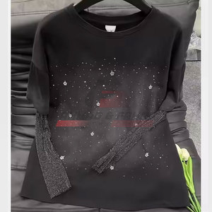 เสื้อสเวตเชิ้ตผู้ชายคุณภาพสูง ประดับคริสตัล สำหรับฤดูหนาว ระบายอากาศได้ดี แขนยาว สไตล์ลำลอง โดดเด่นไม่ซ้ำใคร - Product Image 4