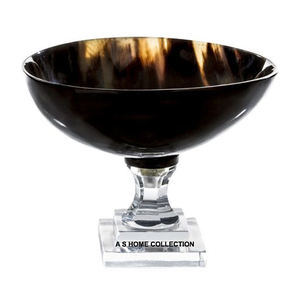 Corne d'animal décorative la plus vendue en noir forme ronde naturelle base en acrylique beau bol de fruits de service - Product Image 1