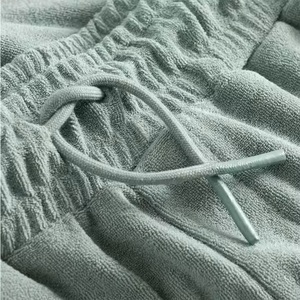 Pantalones cortos de algodón de lana Unisex atléticos de entrenamiento para hombres con cordón largo de marca French Terry Heavy para hombres - Product Image 5