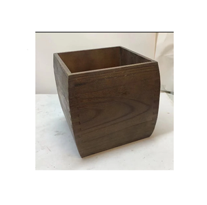 Florero de maceta de madera de alta calidad y macetas y jardineras redondas de jardín con forma cuadrada producto de Venta caliente - Product Image 5