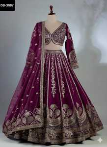 Lehenga choli กับ Chinon Silk dupatta - Product Image 4
