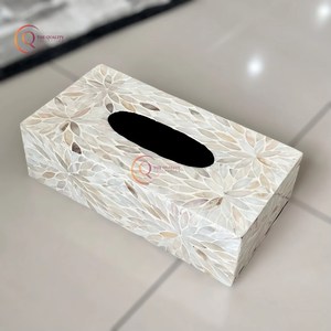 Mosaïque blanche et marbre boîte à mouchoirs décoration de table et accessoires accessoires de salle de bain et produits les plus exigeants à bas prix - Product Image 3