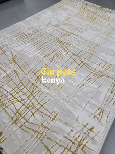 Alfombras Turcas Modernas de Polipropileno Tejidas a Máquina, Alfombras de Yute de Alta Calidad Resistentes a las Manchas, de Pelo Alto, Abstractas, para Dormitorio - Product Image 4