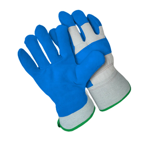 ถุงมือทำงานหนังวัวลายไม้ถุงมือขับรถป้องกันความร้อนสำหรับอุตสาหกรรมก่อสร้างทั่วไปสินค้าใหม่ - Product Image 3