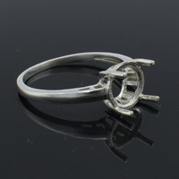 Bague semi-montée en argent sterling 925 pour bijoux DIY, avec support pour pierre de 9 mm, nouveau design, fabrication par moulage CAD/CAM, vente en gros
