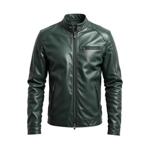 Vêtement de moto, veste en cuir pour homme, veste de motard, design élégant et durable pour la conduite à moto, veste pour homme - Product Image 3