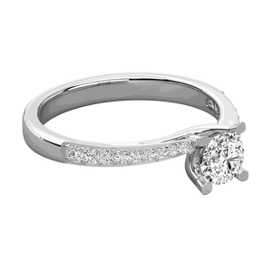 Anillo de Compromiso con Diamante Solitario Redondo - Product Image 4