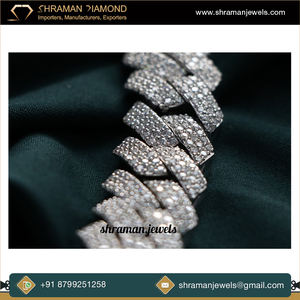 Unisex 18MM 48,55 CTS Moissanite diamante 355.636 gramos cadena de eslabones cubanos helados sólido 48,55 CTS 355.636 gramos collar competitivo - Product Image 4