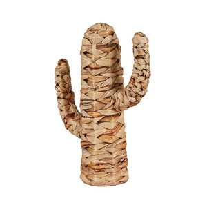 Decorazione domestica creativa accenti giacinto d'acqua cactus ornamento vimini alto cactus scultura oggetto arredamento all'ingrosso - Product Image 2