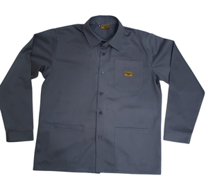 Vêtements de travail en coton durable avec fermeture éclair sur le devant et col rabattu pour hommes Veste de travail en coton lourd avec poches pour les mains - Product Image 3
