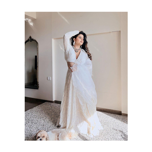 ผ้าทอลายพื้นเมือง lucknowi ใหม่ georgette lehenga choli พร้อมลำดับและงานปัก - Product Image 1
