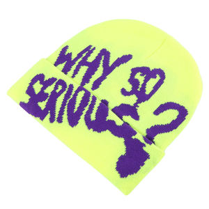 Custom Logo Acrylic Material 100% Knitted Breathable <b>Waterproof</b> Beach Unisex <b>Beanie</b> Manufacturers All Print Jacquard No Cuff - Product Image 2